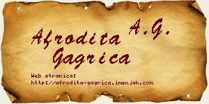 Afrodita Gagrica vizit kartica